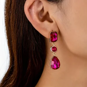 گوشواره اشکی یاقوتی