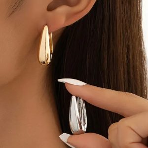 گوشواره حلقه‌ای هندسی شیک