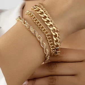 دستبند چهار لایه زنجیری