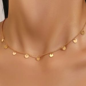 گردنبند دیسک طلایی