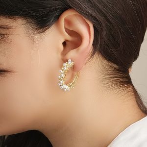 گوشواره مرواریدی طلایی